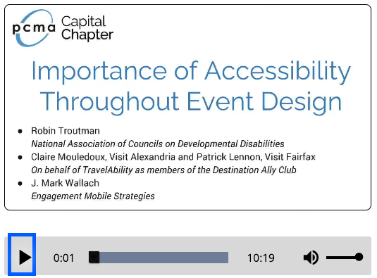 importance of accessibility through event design